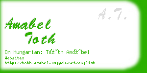 amabel toth business card